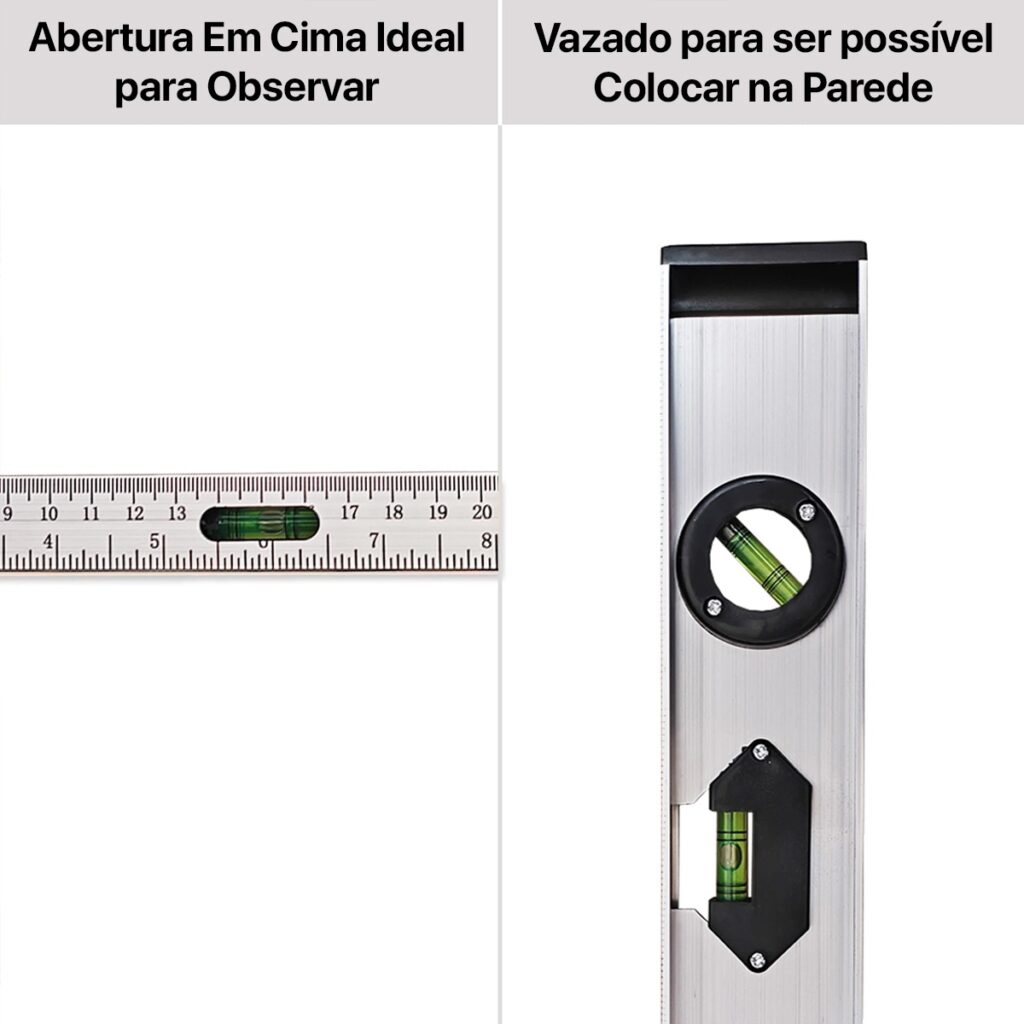 Nível de Alumínio 30cm Três Ângulos com Régua Starfer - Imagem 4