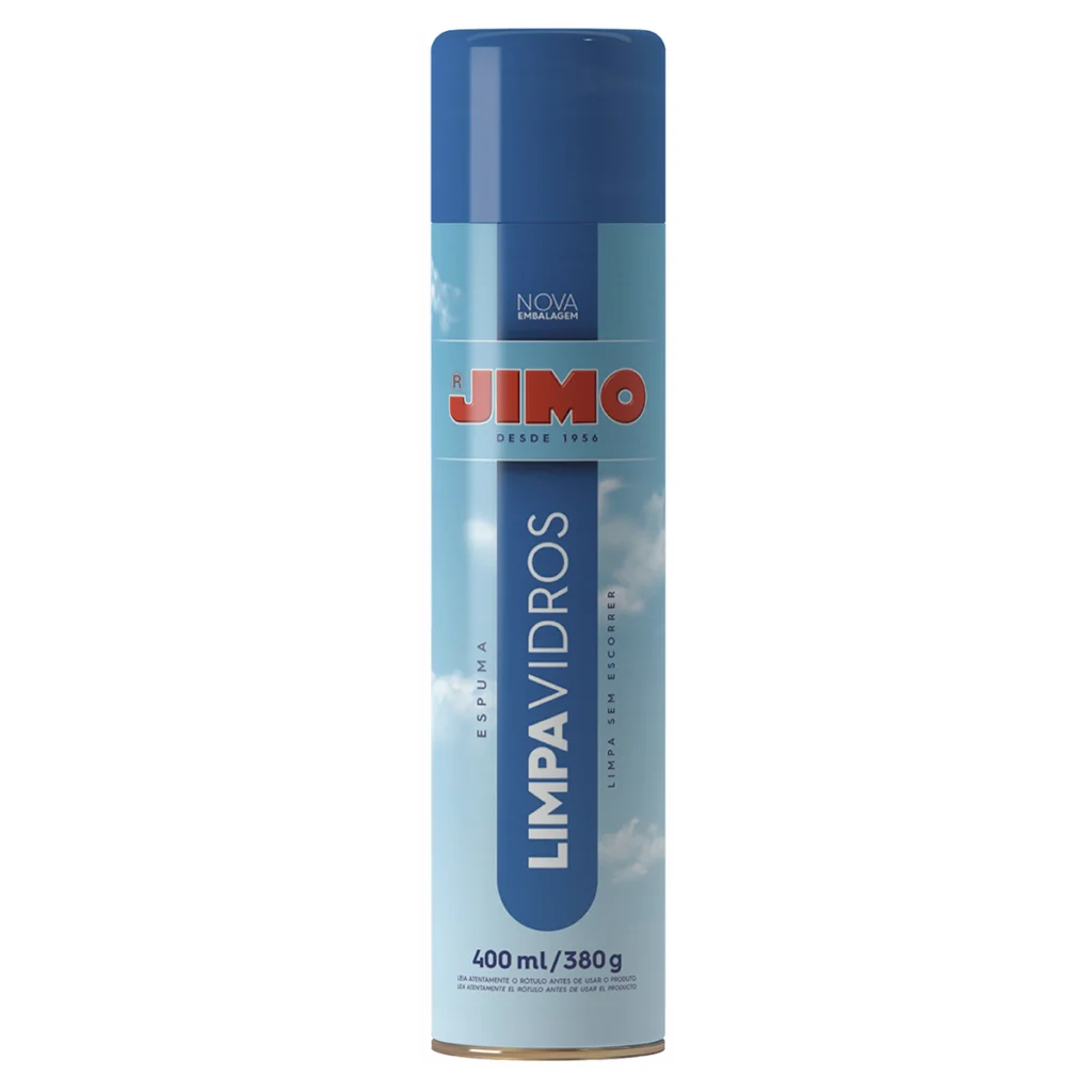 Limpa Vidros Spray em Espuma 400ml sem Escorrer Jimo