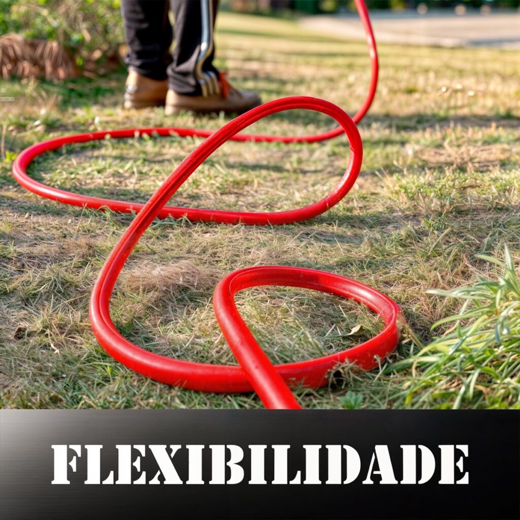 Mangueira de Jardim 10m Anti-Dobra Vermelha com Esguicho - Imagem 5