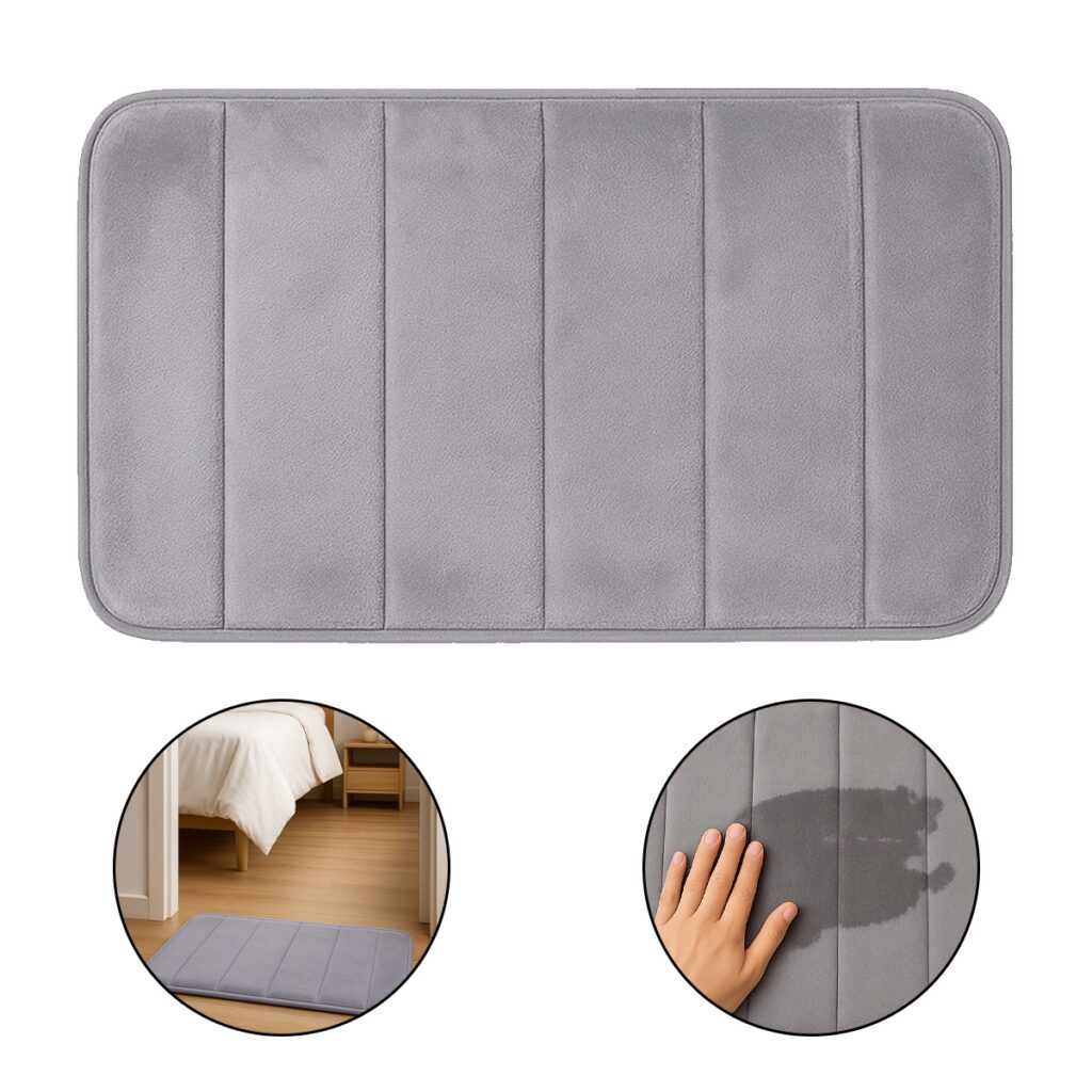 Tapete de Banheiro Nuvem Super Soft Cinza 70x50cm Kapazi - Imagem 7