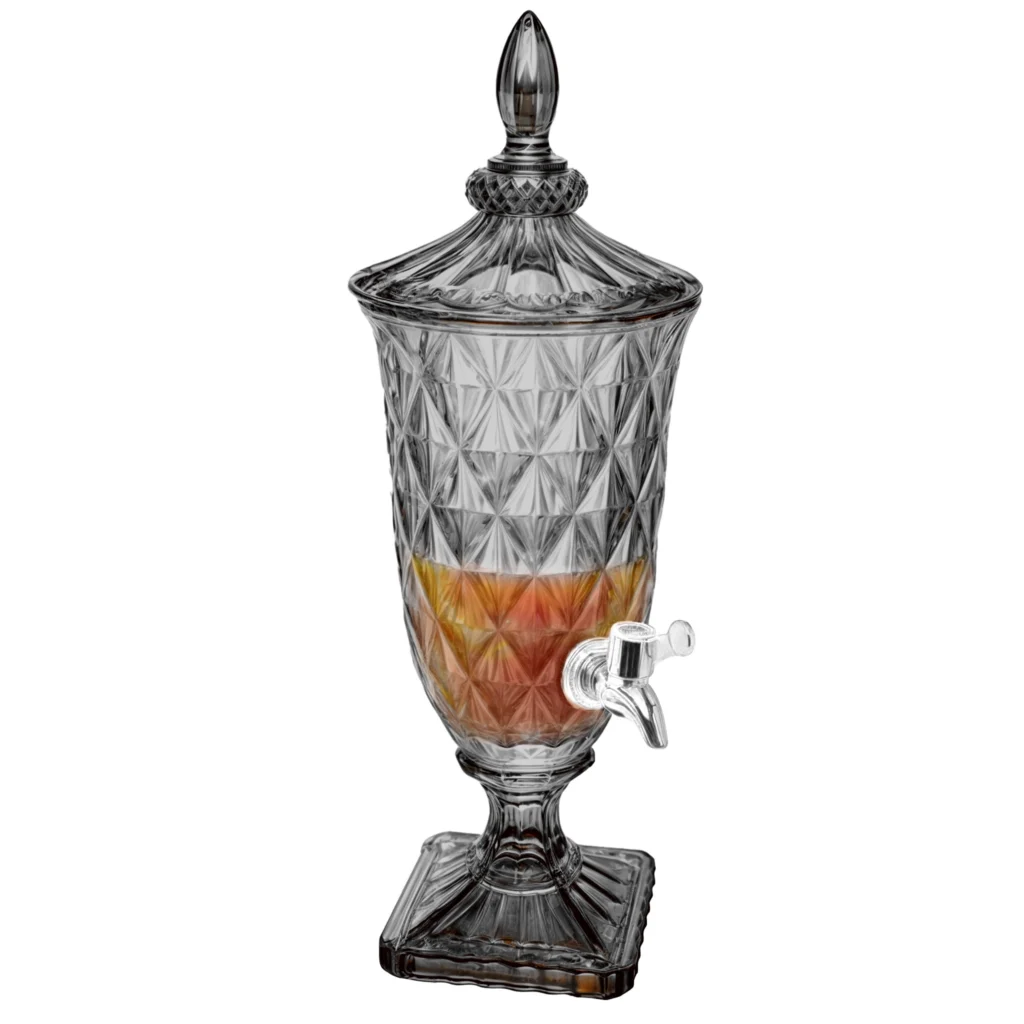 Suqueira de Vidro com Torneira Diamond Imperial 2L Fumê