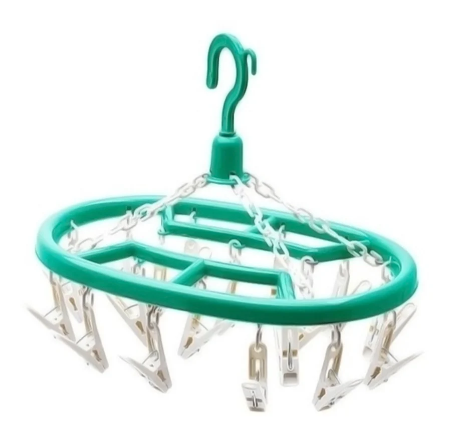 Mini Varal Oval com 18 Prendedores para Roupa Íntima
