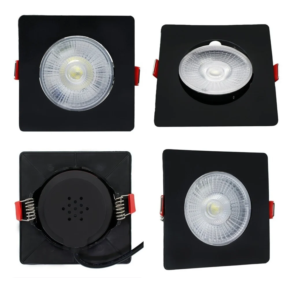Spot LED de Embutir Direcionável Quadrado 5W Kit 4