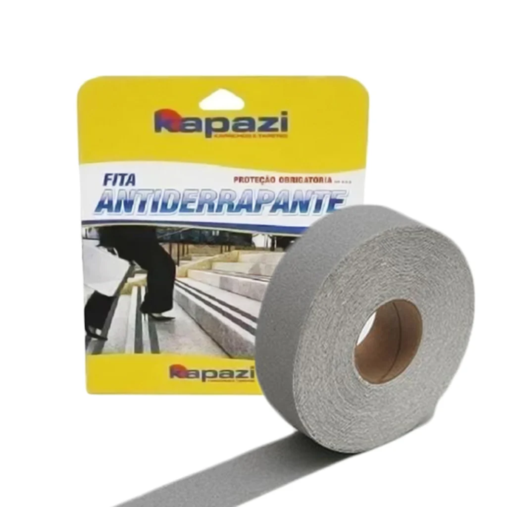 Fita Antiderrapante para Escada Cinza 50mm x 20m Kapazi