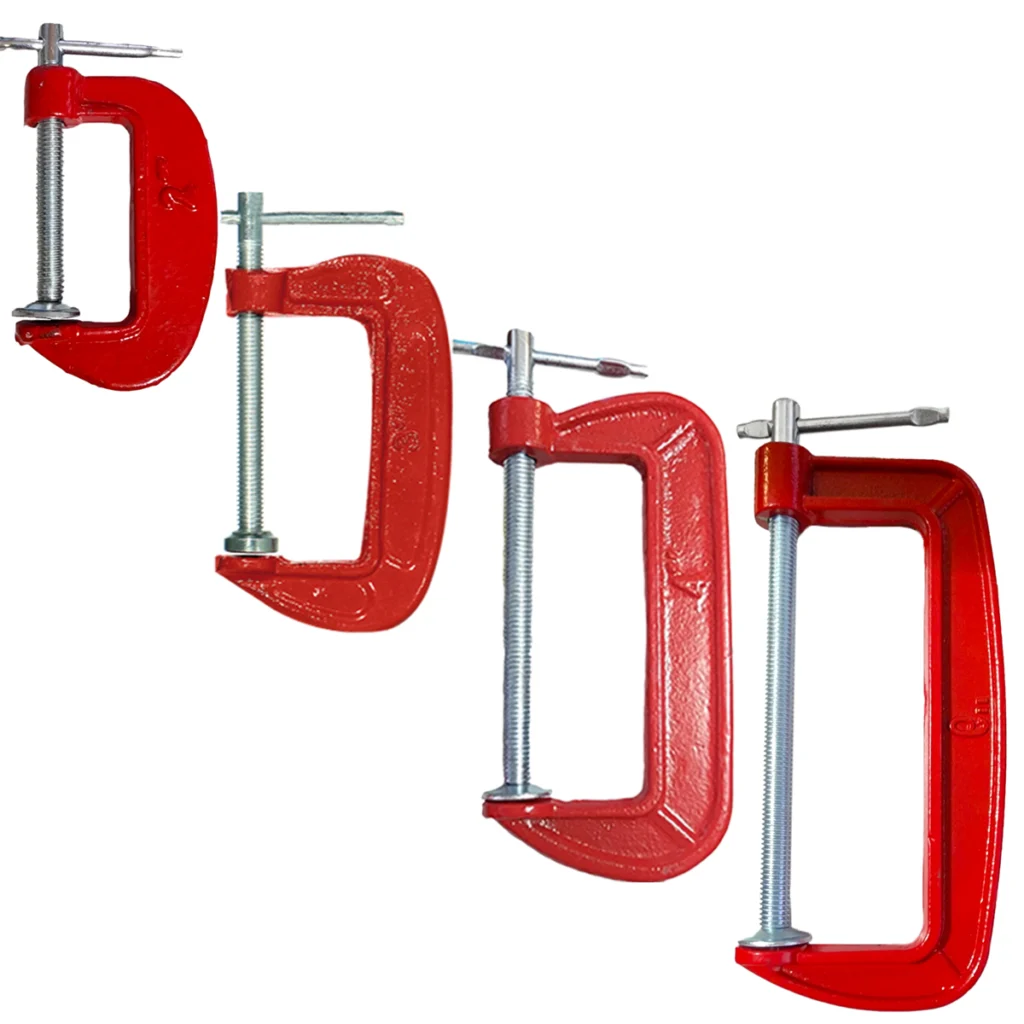 Grampo Sargento Tipo C 2, 3, 4 e 6 Polegadas Kit 4