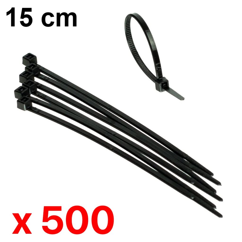Abraçadeira de Nylon Enforca Gato 150x2,5mm Preta Kit 500 - Imagem 2
