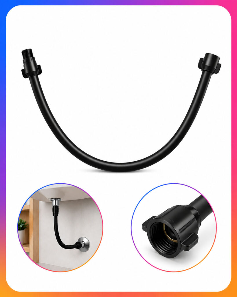 Engate Flexível PVC Preto 50cm 1/2 para Torneira Astra - Imagem 8