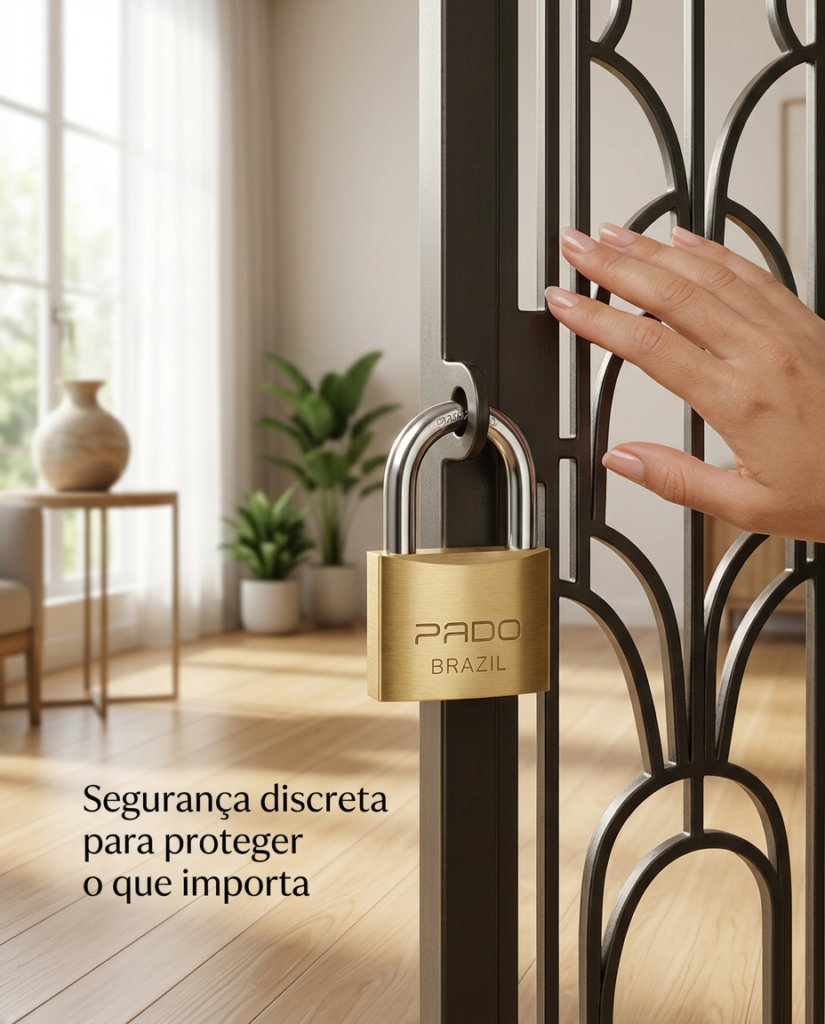 Cadeado de Latão 50mm Mesmo Segredo para Portão Pado - Imagem 6