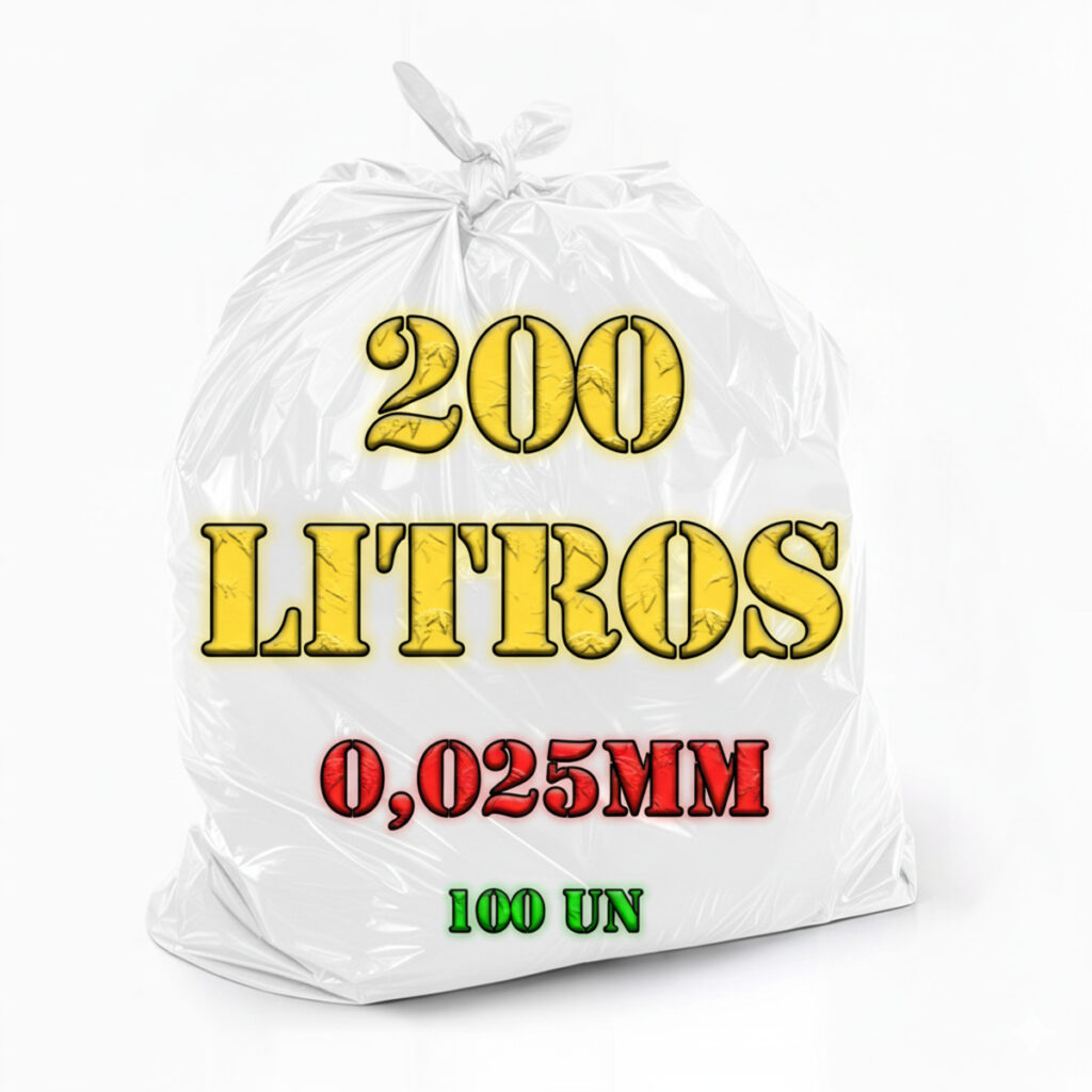 Saco de Lixo 200L Reforçado Uso Moderado 100 Unidades - Imagem 7
