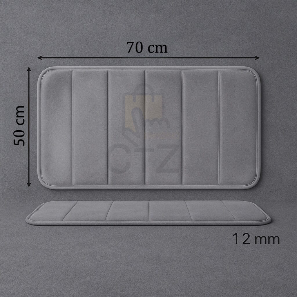 Tapete de Banheiro Nuvem Super Soft Cinza 70x50cm Kapazi - Imagem 2