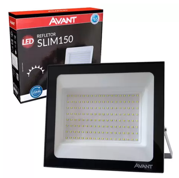 Refletor LED 150W Holofote Bivolt Branco Frio IP65 Avant