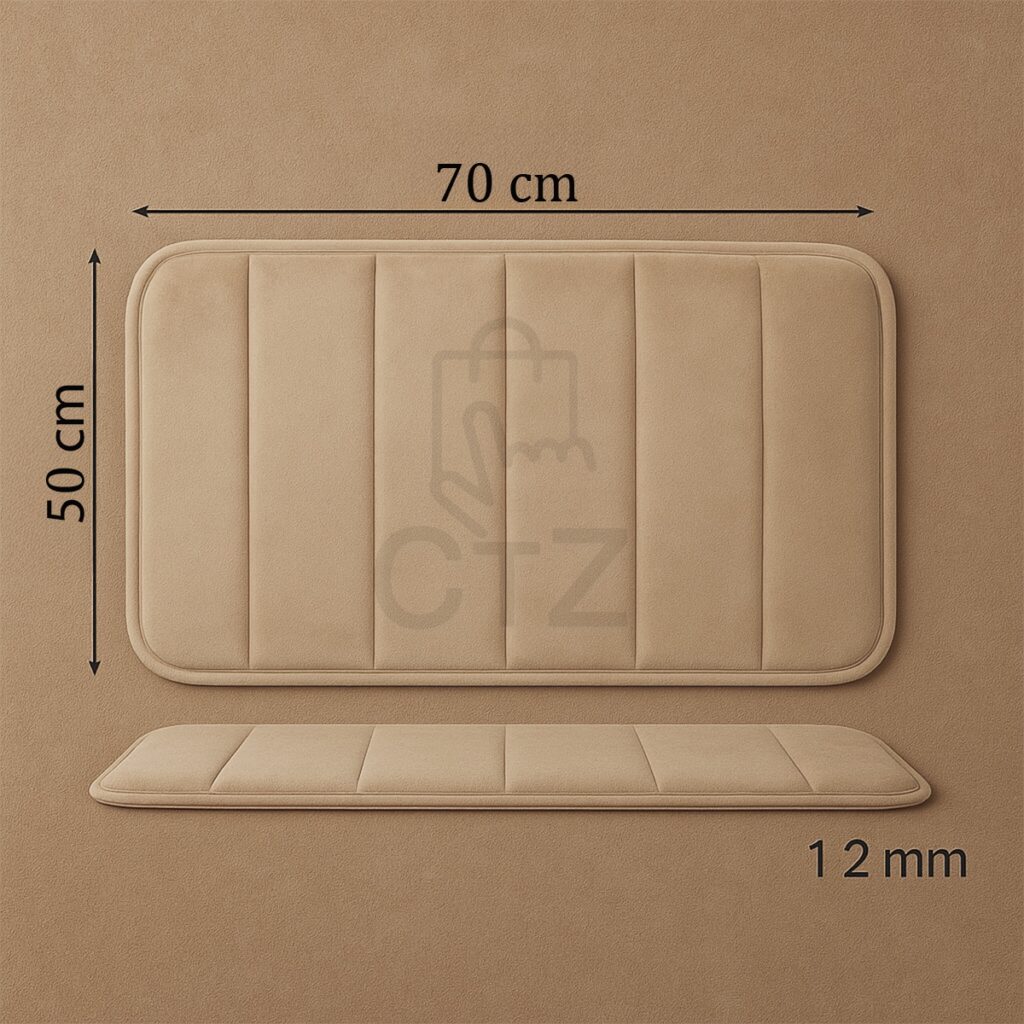 Tapete de Banheiro Nuvem Super Soft Fendi 70x50cm Kapazi - Imagem 2