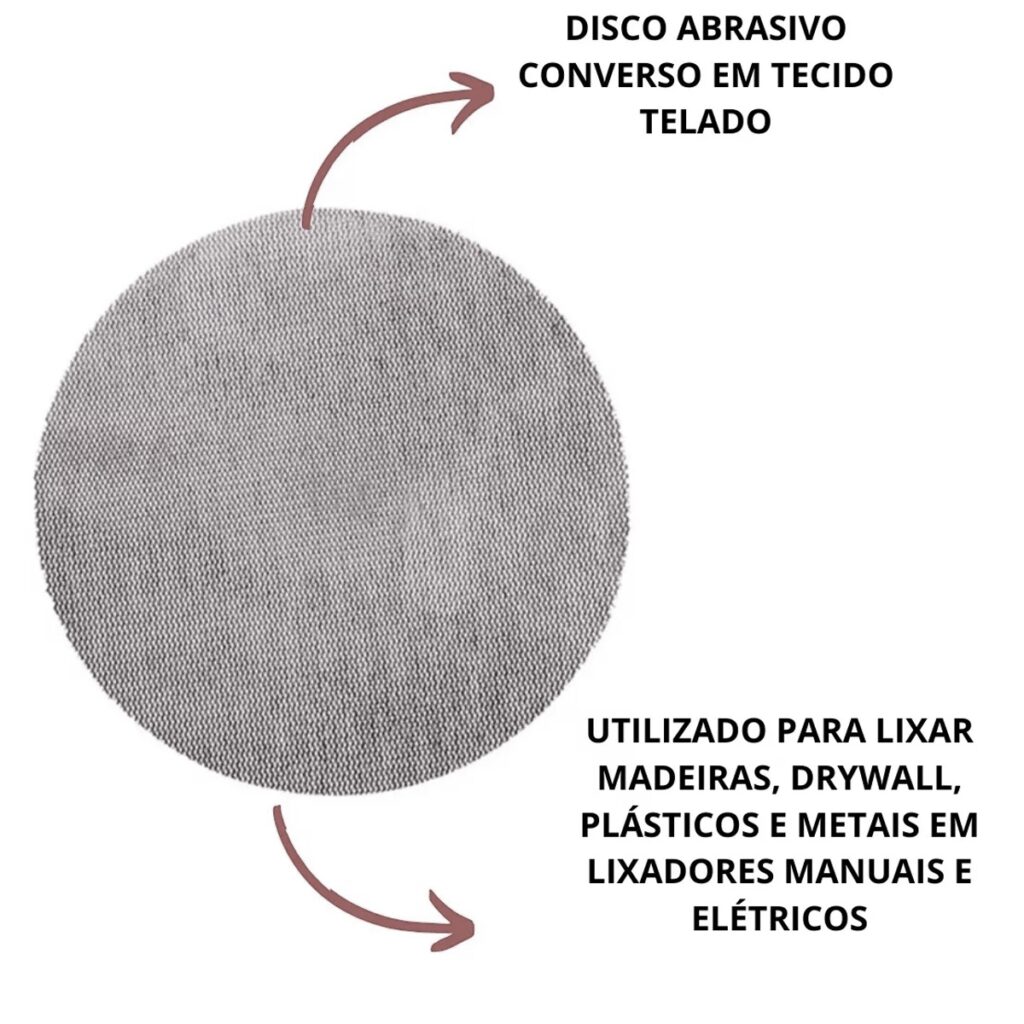 Disco de Lixa Telado 225mm Grão 80 Velcro Kit 10 Starfer - Imagem 6