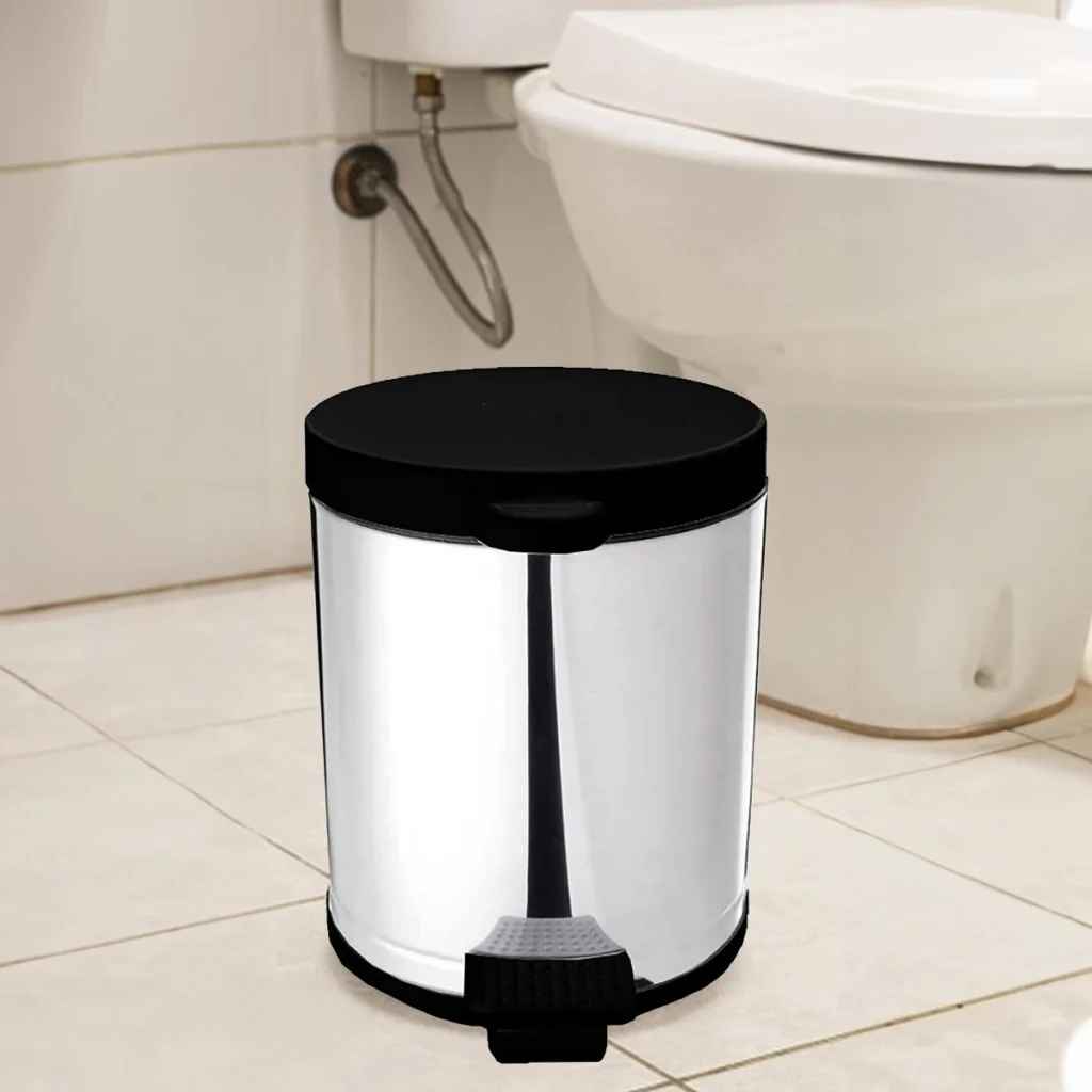 Lixeira Inox com Pedal 10,5L e Recipiente Plástico Viel
