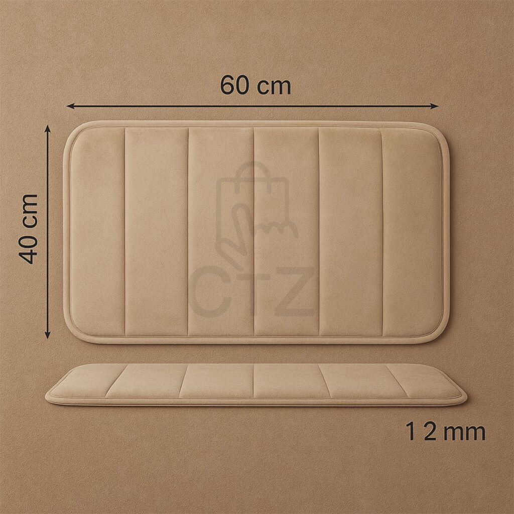 Tapete de Banheiro Nuvem Super Soft Fendi 60x40cm Kapazi - Imagem 2