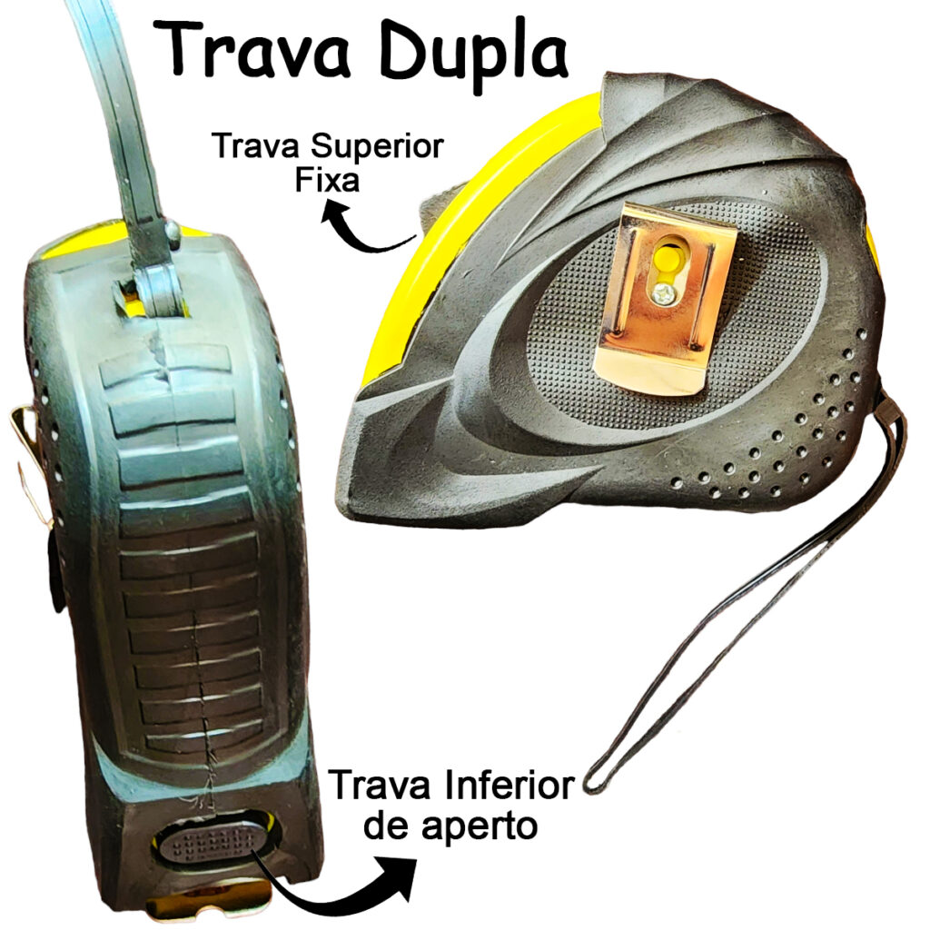 Trena de Aço 5m x 18mm Emborrachada com Trava Dupla - Imagem 2