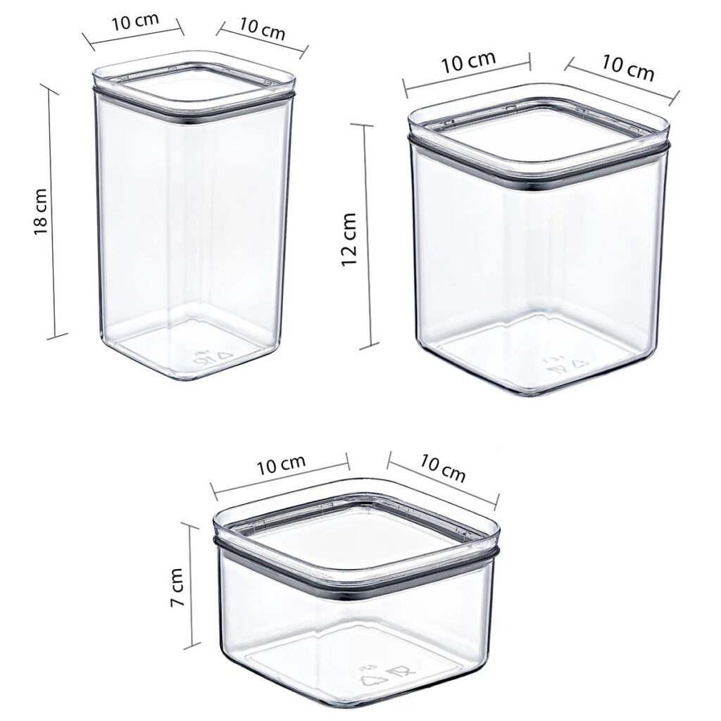 Kit 3 Potes Herméticos Lumi Crystal Clear P, M e G - Imagem 4