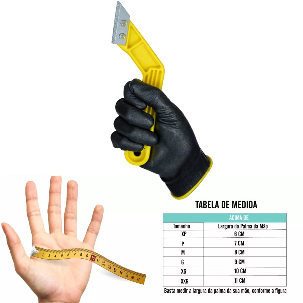 Luva de Segurança PU Malha Tricotada Starfer - Imagem 3