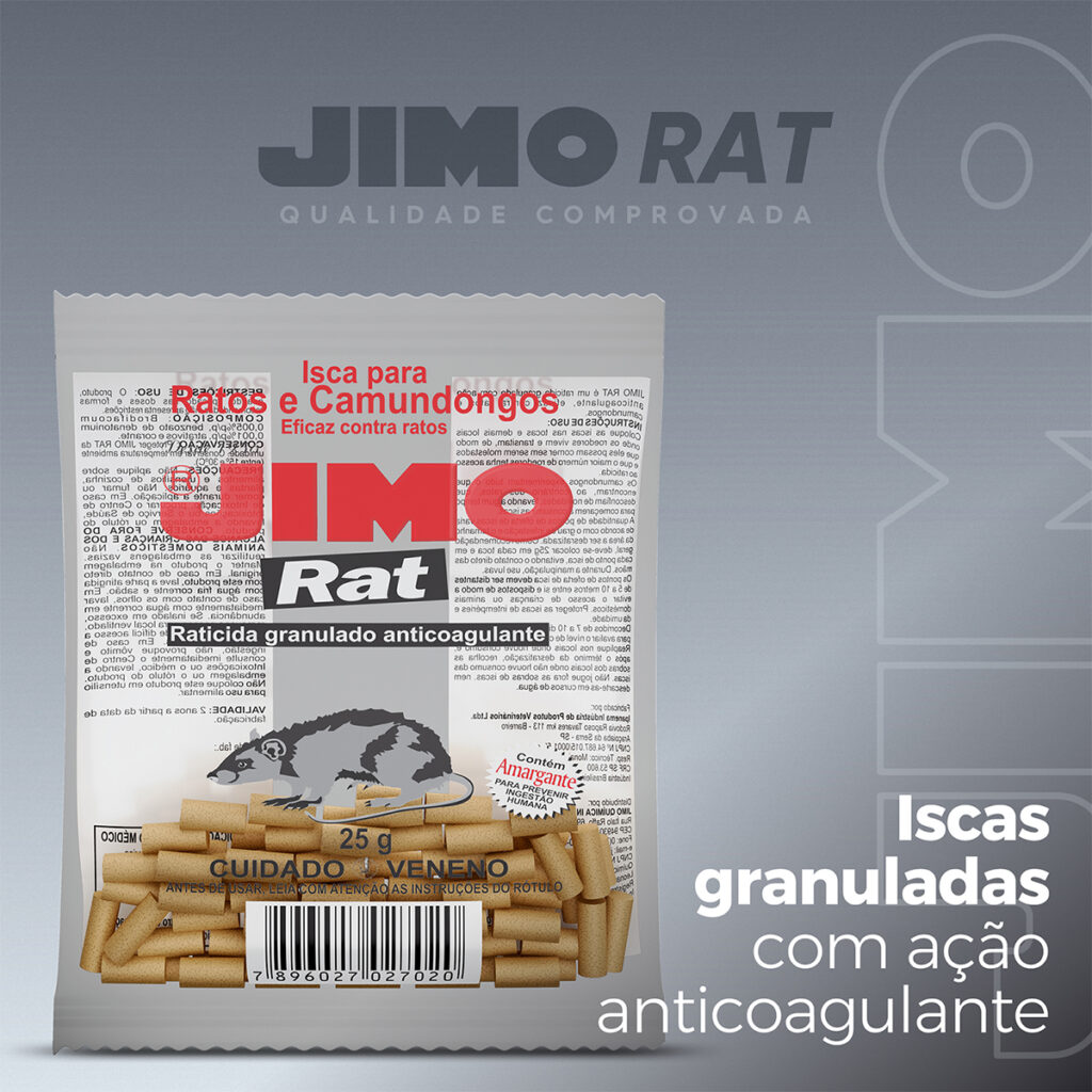 Veneno de Rato Isca Granulada Kit 4 Pacotes de 25g Jimo - Imagem 3