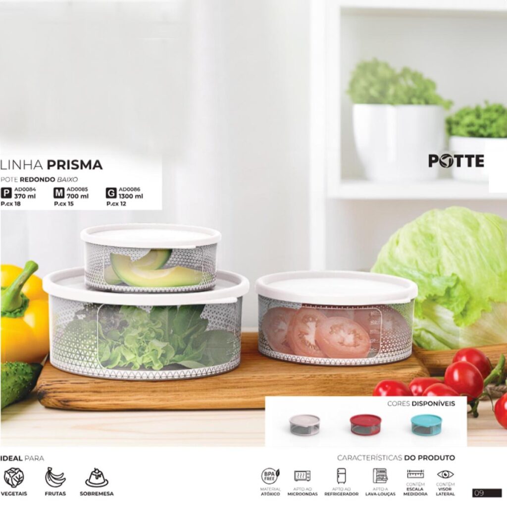 Pote com Tampa Redondo P 370ml para Freezer Potte - Imagem 2