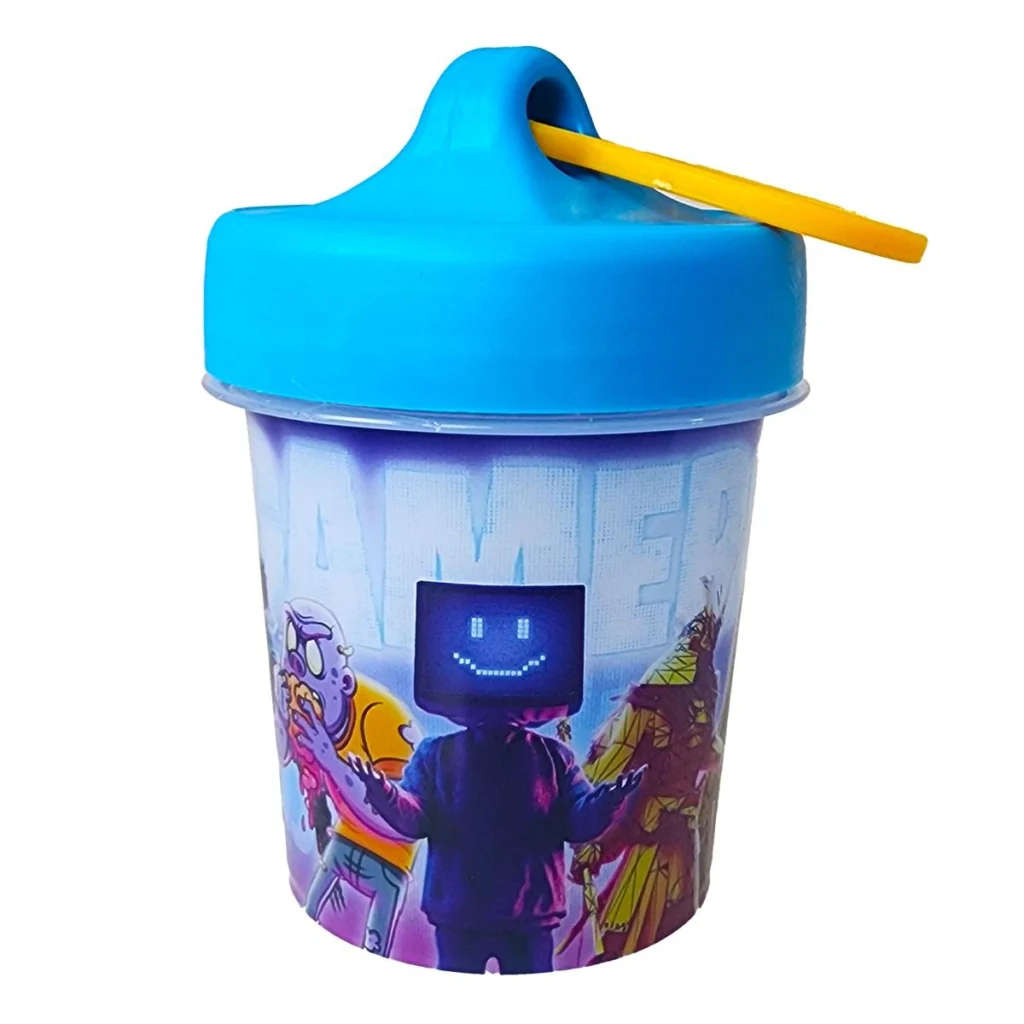 Pote Infantil com Gancho Gamer para Petisco e Recreio Potte