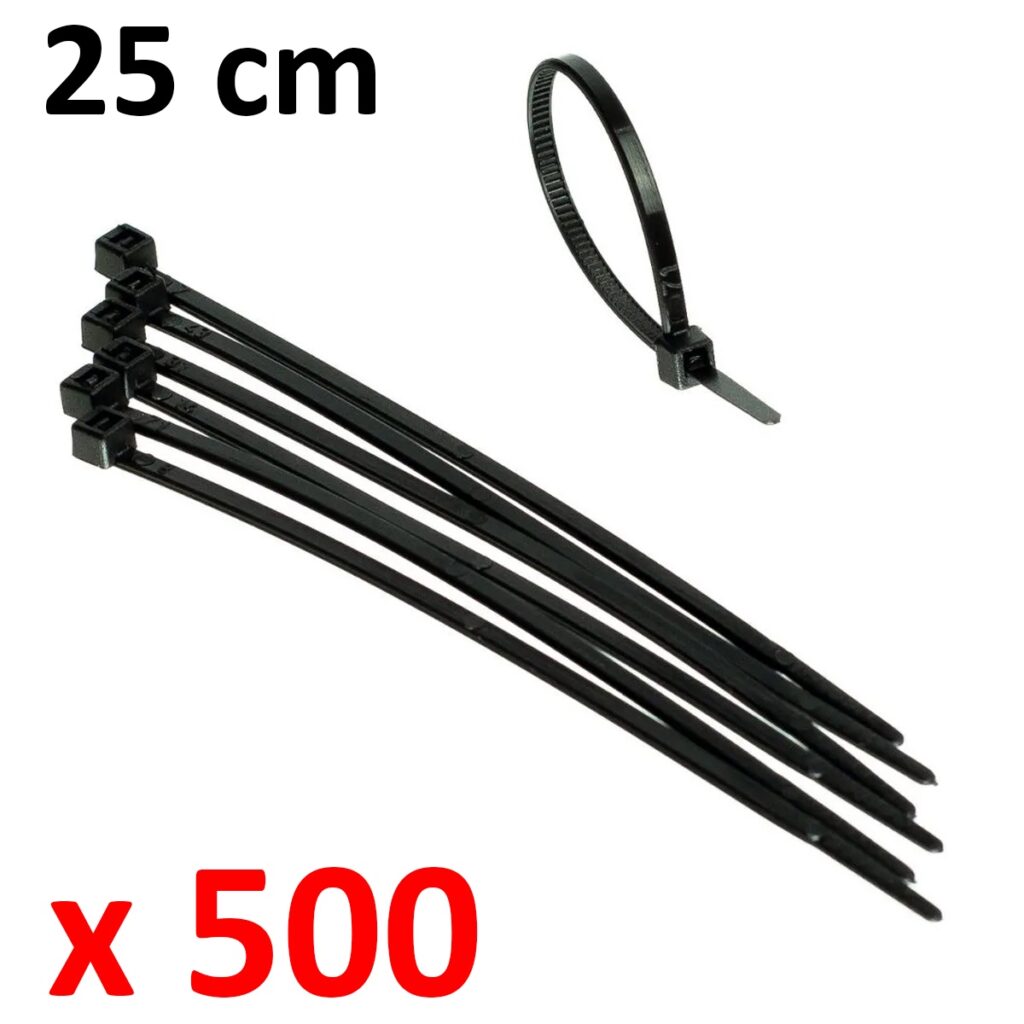Abraçadeira de Nylon Enforca Gato 250x3,6mm Preta Kit 500 - Imagem 5