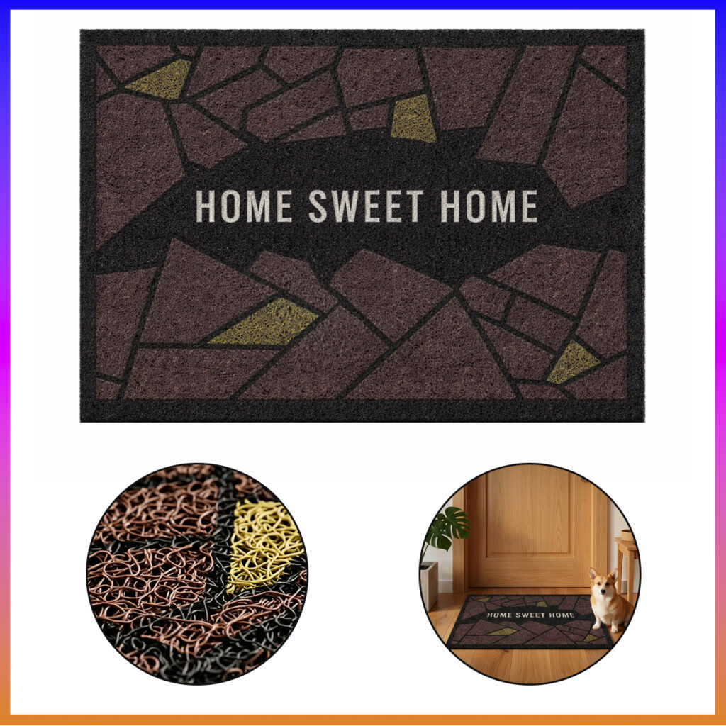 Tapete Capacho Home Mosaic em Vinil 80x50cm Kapazi - Imagem 11