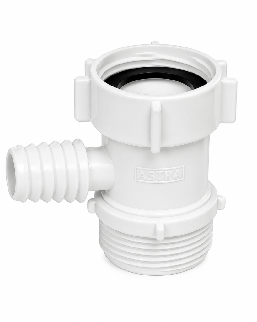 Adaptador de Sifão para Máquina de Lavar Louça Branco Astra