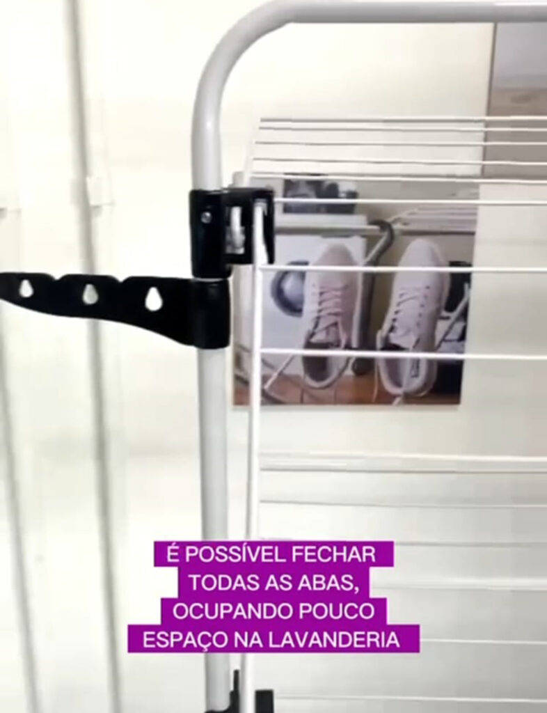 Varal de Chão Vertical Coliseu 3 Andares 15kg Branco - Imagem 5