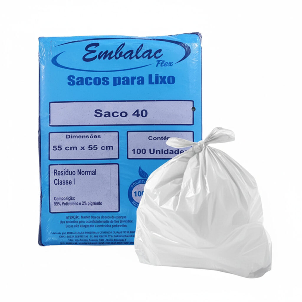 Saco de Lixo 40L Reforçado Uso Moderado 100 Unidades - Imagem 3