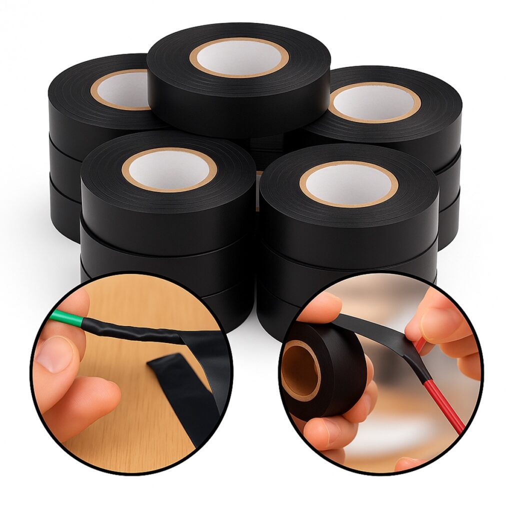Fita Isolante Antichama Preta 19mm x 20m 600V Kit 20 - Imagem 2