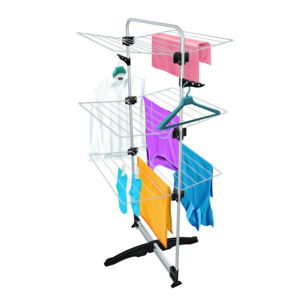 Varal de Chão Vertical Coliseu 3 Andares 15kg Branco - Imagem 2