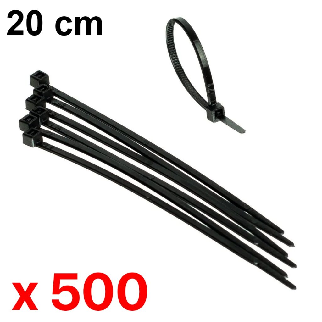 Abraçadeira de Nylon Enforca Gato 200x2,5mm Preta Kit 500 - Imagem 2