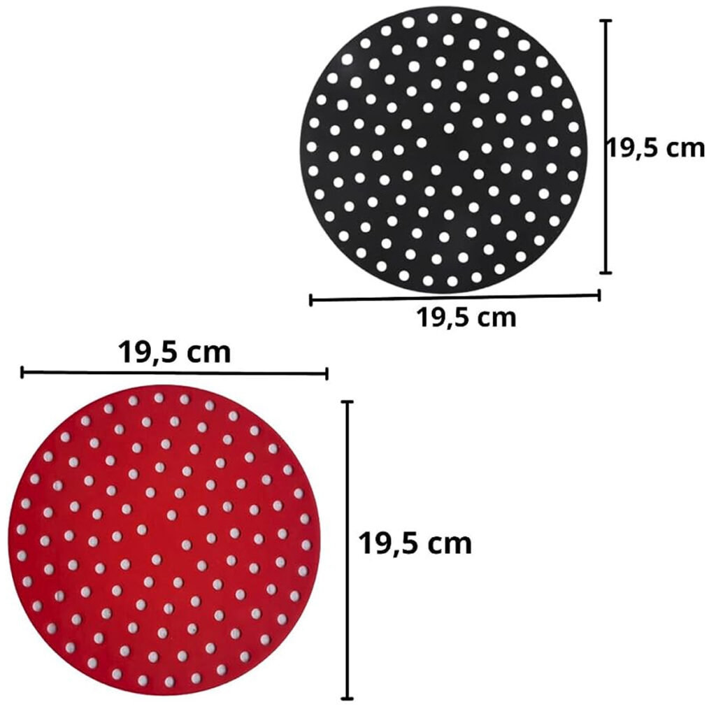Tapete de Silicone Air Fryer Redondo Antiaderente 19,5cm - Imagem 3