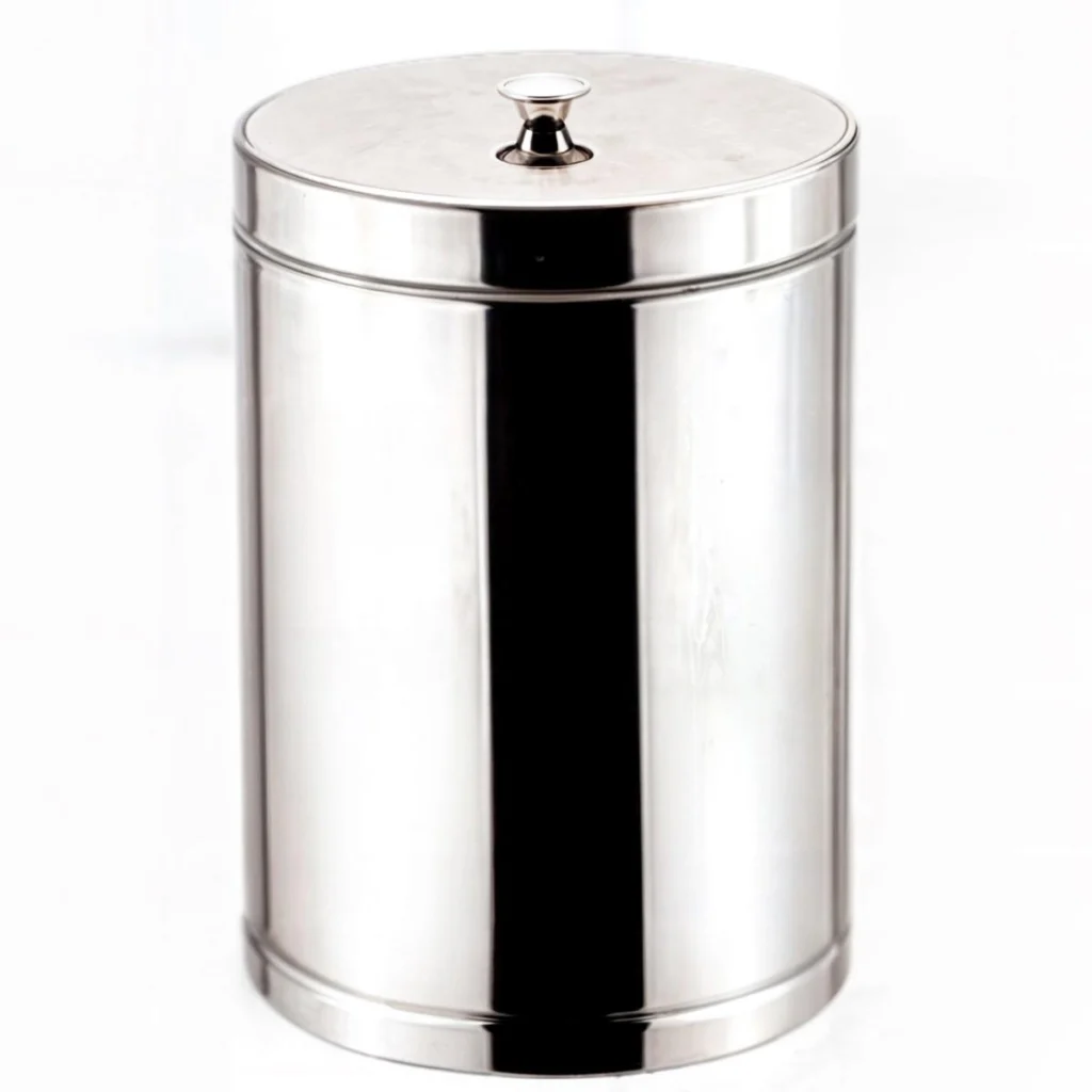 Lixeira Inox Redonda 4,5L com Tampa Manual Viel
