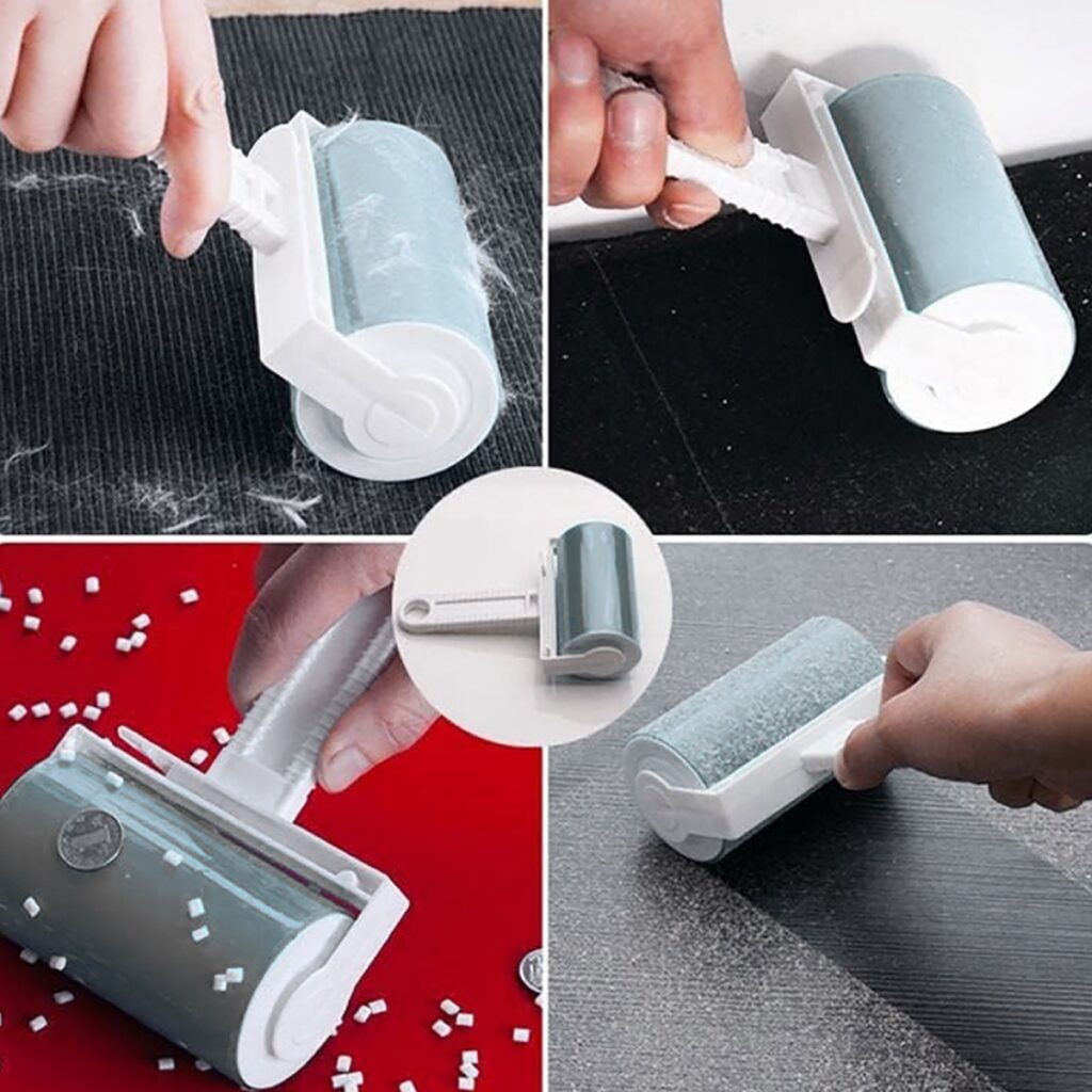 Rolo Tira Pelos de Silicone Branco Lavável para Roupa e Sofá - Imagem 2