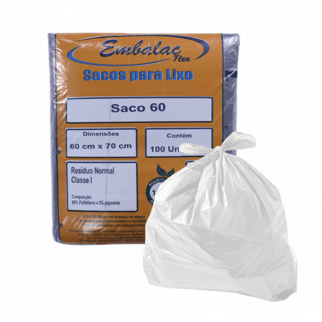 Saco de Lixo 60L Reforçado Uso Moderado 100 Unidades - Imagem 3