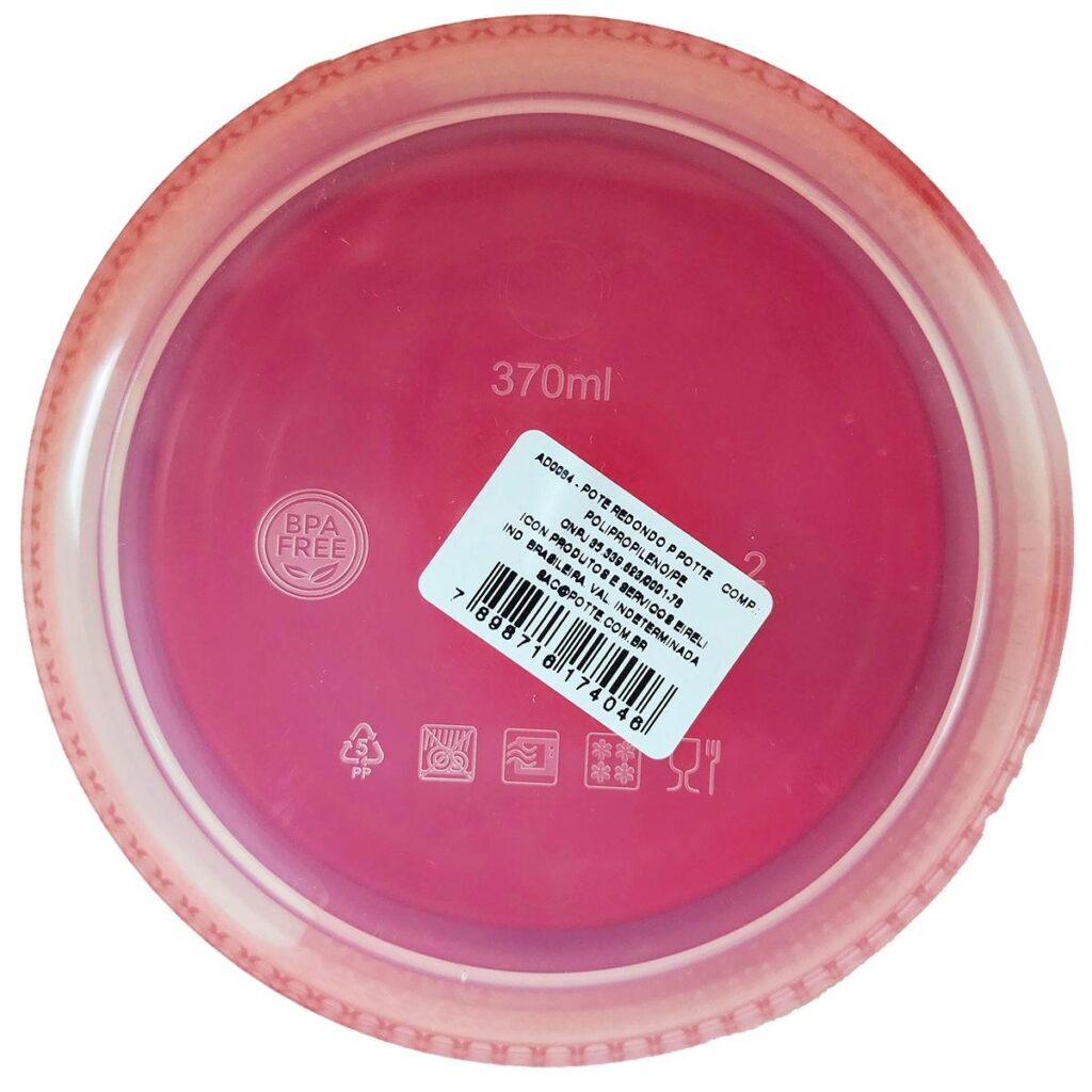 Pote com Tampa Redondo P 370ml para Freezer Potte - Imagem 5
