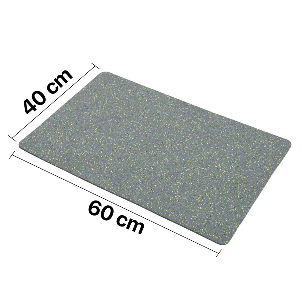 Tapete de Banheiro Emborrachado Cinza 60x40cm Kapazi - Imagem 3