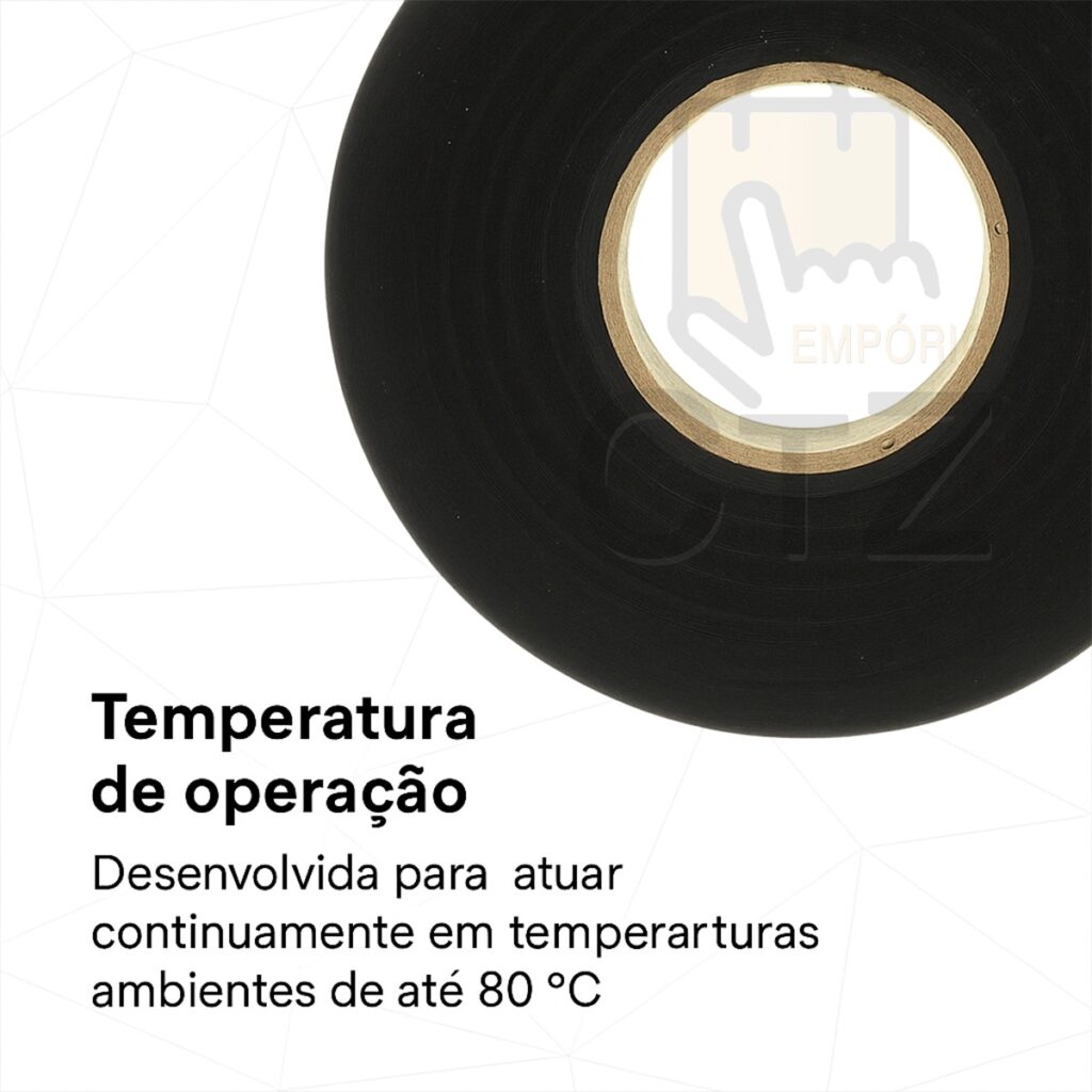 Fita Isolante Antichama Preta 19mm x 5m 600V Kit 10 - Imagem 5