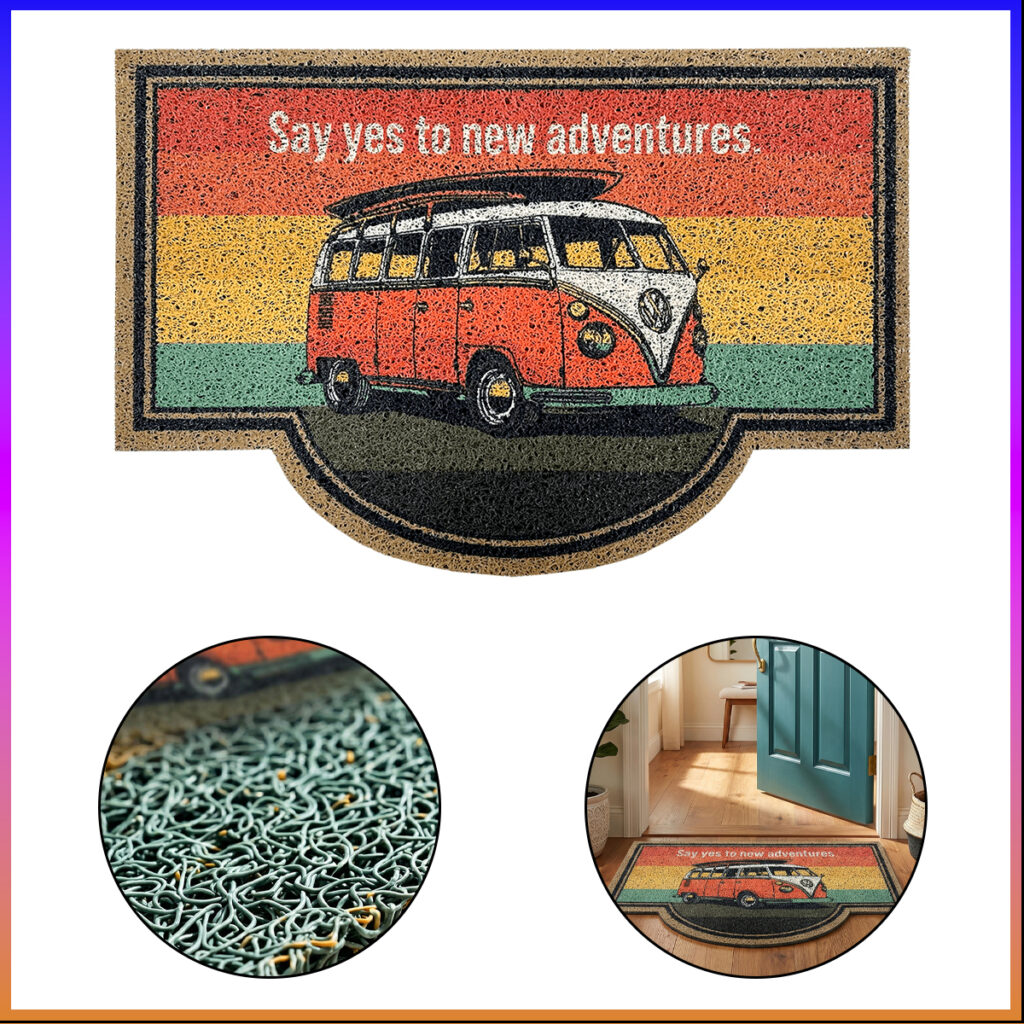 Tapete Capacho Doce Lar Kombi em Vinil 60x40cm Kapazi - Imagem 10