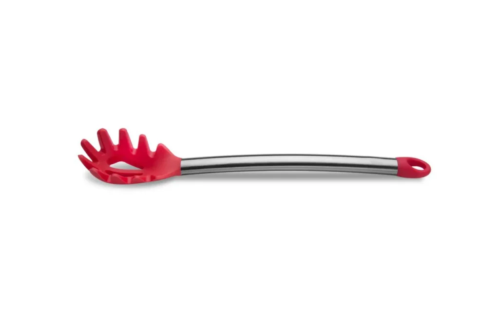 Pegador de Massa em Silicone e Inox 31cm Vermelho