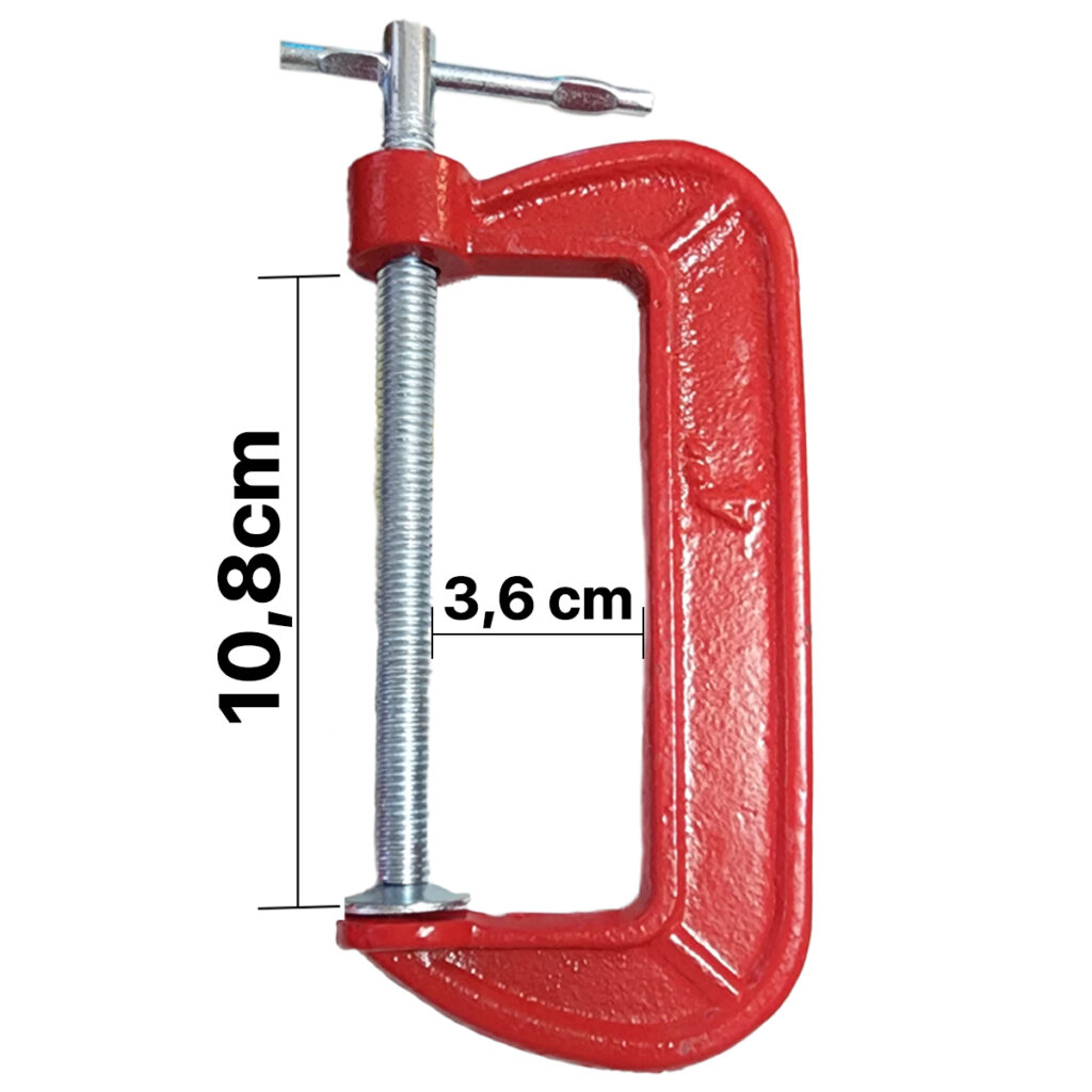 Grampo Sargento Tipo C 2, 3, 4 e 6 Polegadas Kit 4 - Imagem 3