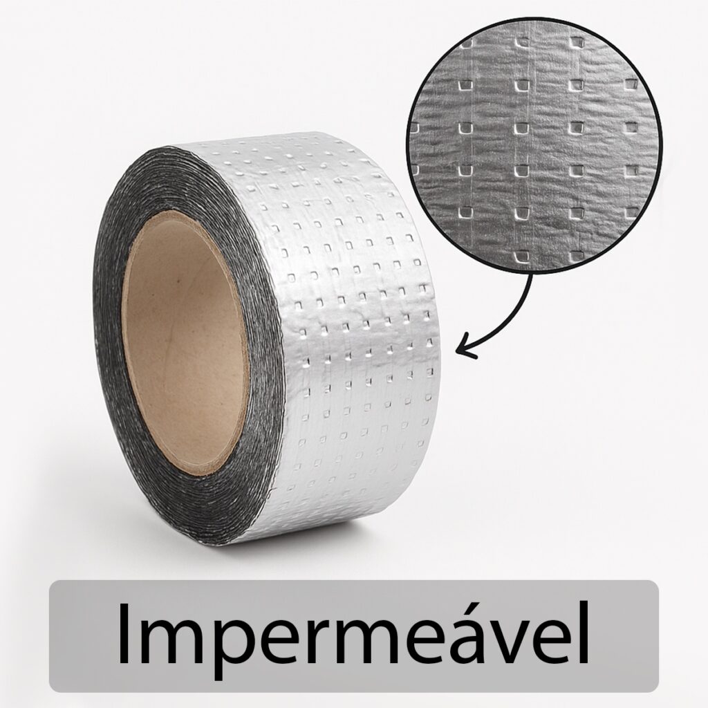 Fita Impermeável para Telhado Prateada 5cm x 10m Kit 5 - Imagem 3