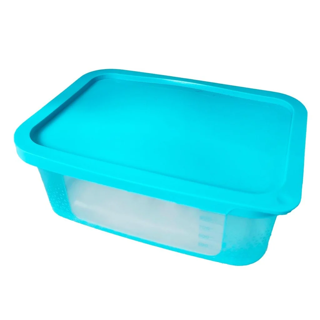 Pote com Tampa Retangular G 1,4L para Freezer Potte