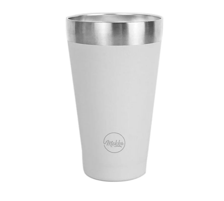 Copo Térmico de Cerveja Inox Magic Beer 473ml Branco Mokha
