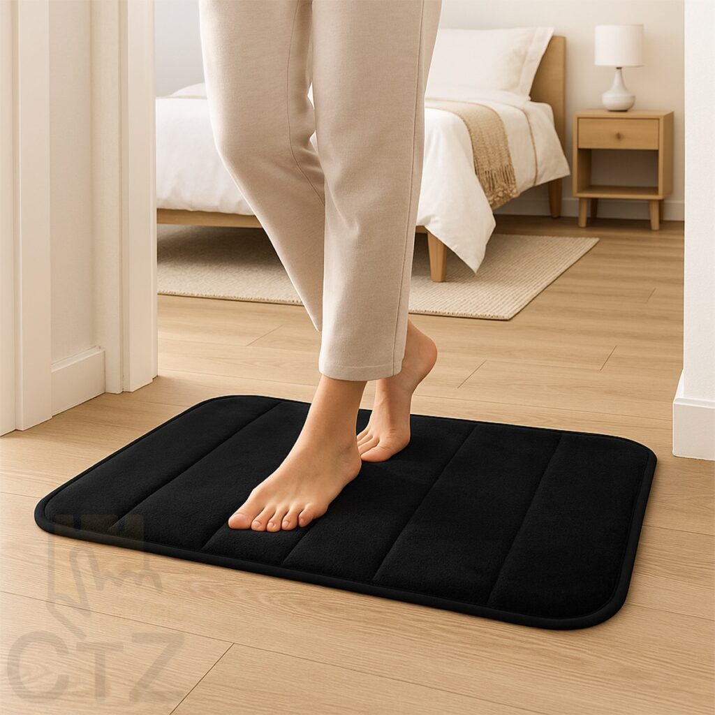 Tapete de Banheiro Nuvem Super Soft Preto 60x40cm Kapazi - Imagem 6