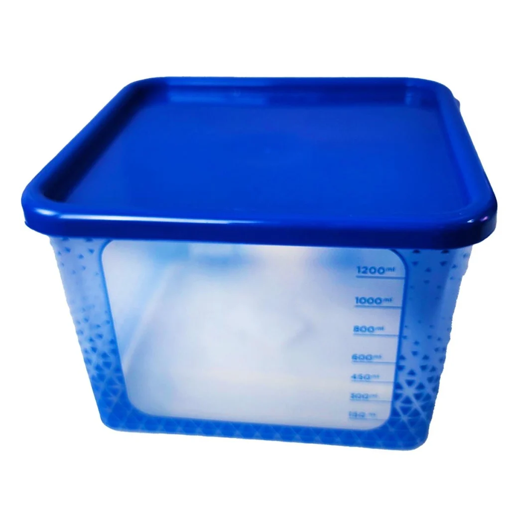 Pote com Tampa Quadrado G 1,5L para Freezer Potte