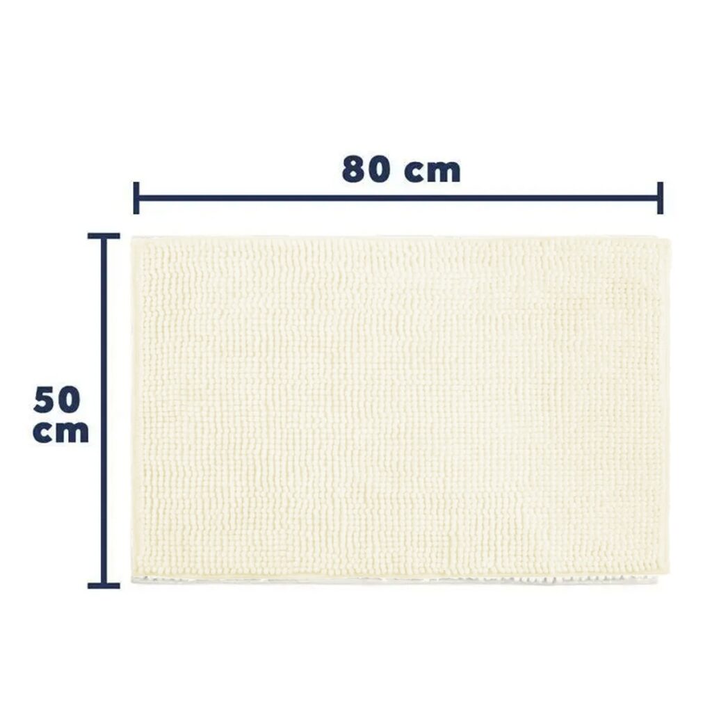 Tapete de Banheiro Microfibra Bolinha Joy Branco 70x50cm - Imagem 5