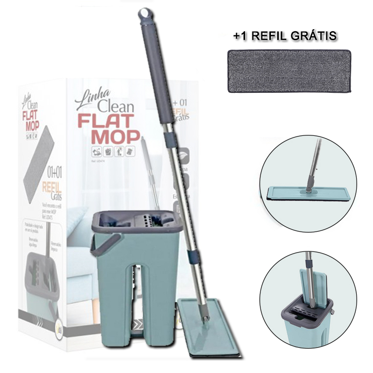 Mop Flat com Balde Limpa e Seca e 2 Refis - Imagem 6